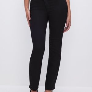 Good American Black Straight Leg Jeans